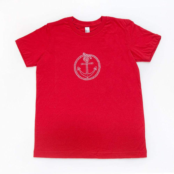 Anchor Short Sleeve Tee-Honey Bee Tees-American Apparel