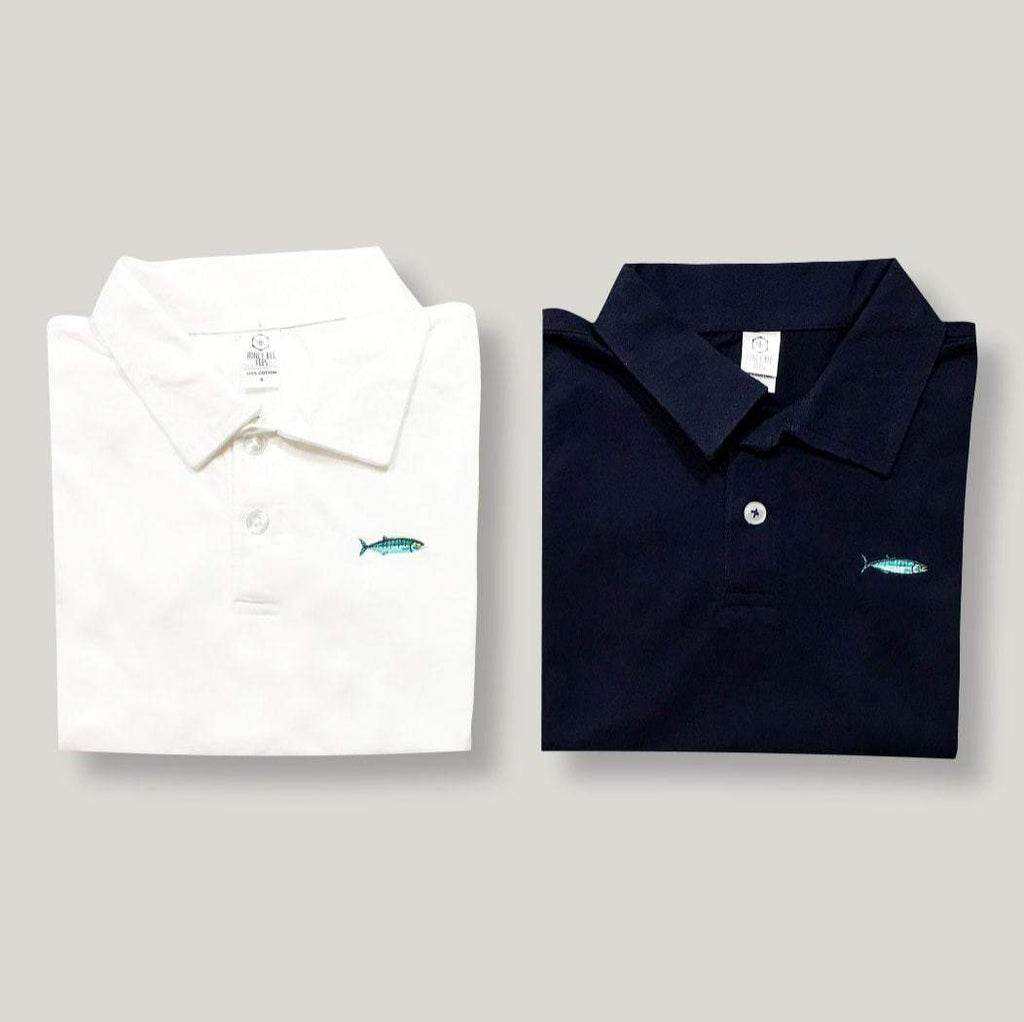 Glass Minnow Polo Tee-Honey Bee Tees-Monag