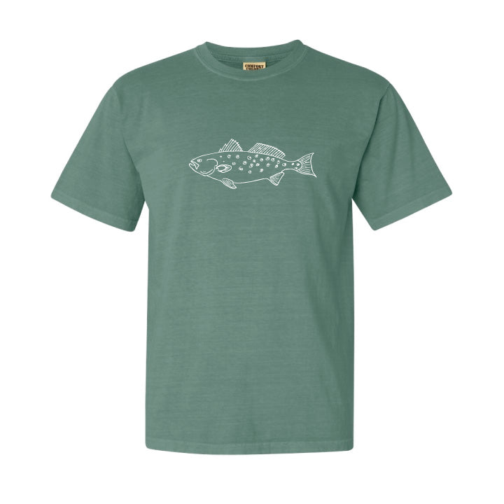 Speckled Trout Short Sleeve Tee MD / Light Green