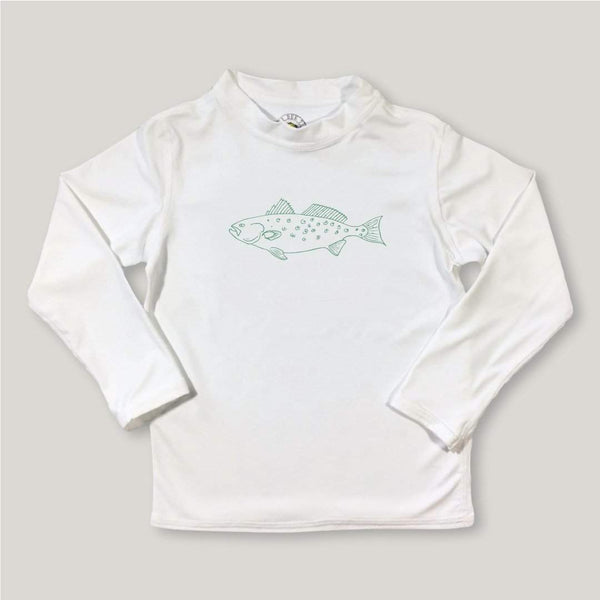 Speckled Trout Long Sleeve Rash Guard UPF 50+-Honey Bee Tees-