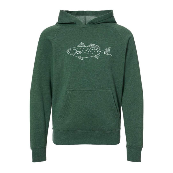 Speckled Trout Hooded Sweatshirt XL / Moss